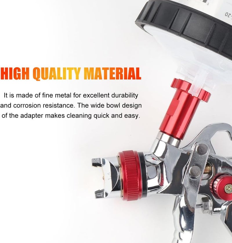 Yourkar Spray Gun Cup Adapter, M16 Durable Aluminum Female Spray Paint Gun Cup Adapter Replacement, Spray Gun Cup Adapter Pitch 1.5mm Fit for PRO-88 LT300 W400, Car Accessories - Image 3